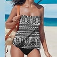 thumbnail image 4 of Babysbule Women's Two Piece Tankini Set Swimsuits Printed Strapless Nylon Swimwear Beachwear Bathing Suit, 4 of 5