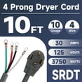 thumbnail image 2 of Cable de secado EP 10 pies 10/4 SRDT 30 amperios NEMA 14-30 gris, 2 of 7