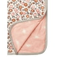 thumbnail image 4 of Modern Moments by Gerber Baby & Toddler Girls Reversible Plush Blanket, Ivory Floral, 4 of 7