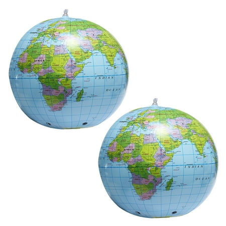 2 Pack Inflatable Globe Beach Ball Inflatable Earth World ...