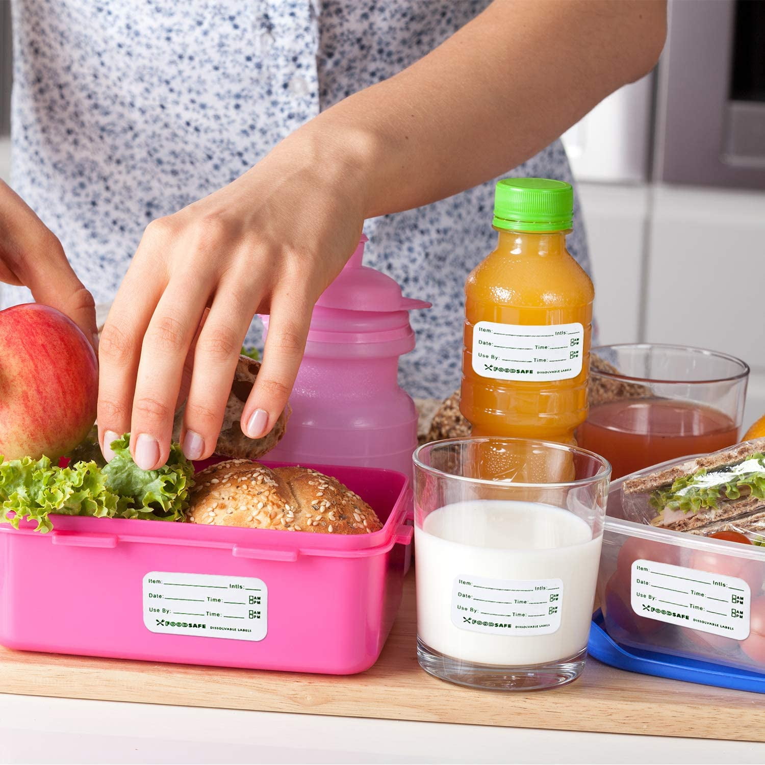 LATERN 500 Pieces Freezer Labels 5 Food Storage Freezer Self Adhesive Sticker 