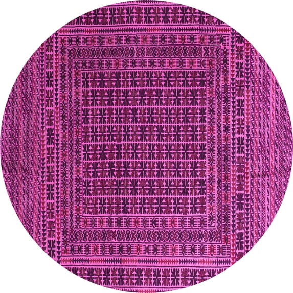 Ahgly Company Indoor Round Persian Pink Traditional Area Rugs, 6' Round
