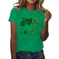 thumbnail image 1 of Yhmxh T-shirts pour Femmes T-shirts Décontractés et à la Mode à Manches Courtes Col Rond Haut de la Saint-Patrick Hauts d'Été pour Femmes T-shirts d'Été à Manches Courtes sous-Vêtements T-shirts pour Femmes, 1 of 2