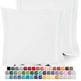 thumbnail image 6 of Nestl White Euro Pillow Shams Set of 2, Premium 1800 Series Double Brushed Bed Pillow Cases, 26" x 26", 6 of 7