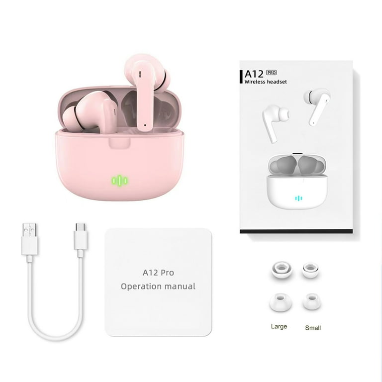 Wireless Earbuds for iPhone Android Phones Kids Earbuds for School Pink