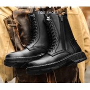 Men's Boots Fashion High Top Motorcycle Boots Waterproof Boots for Men