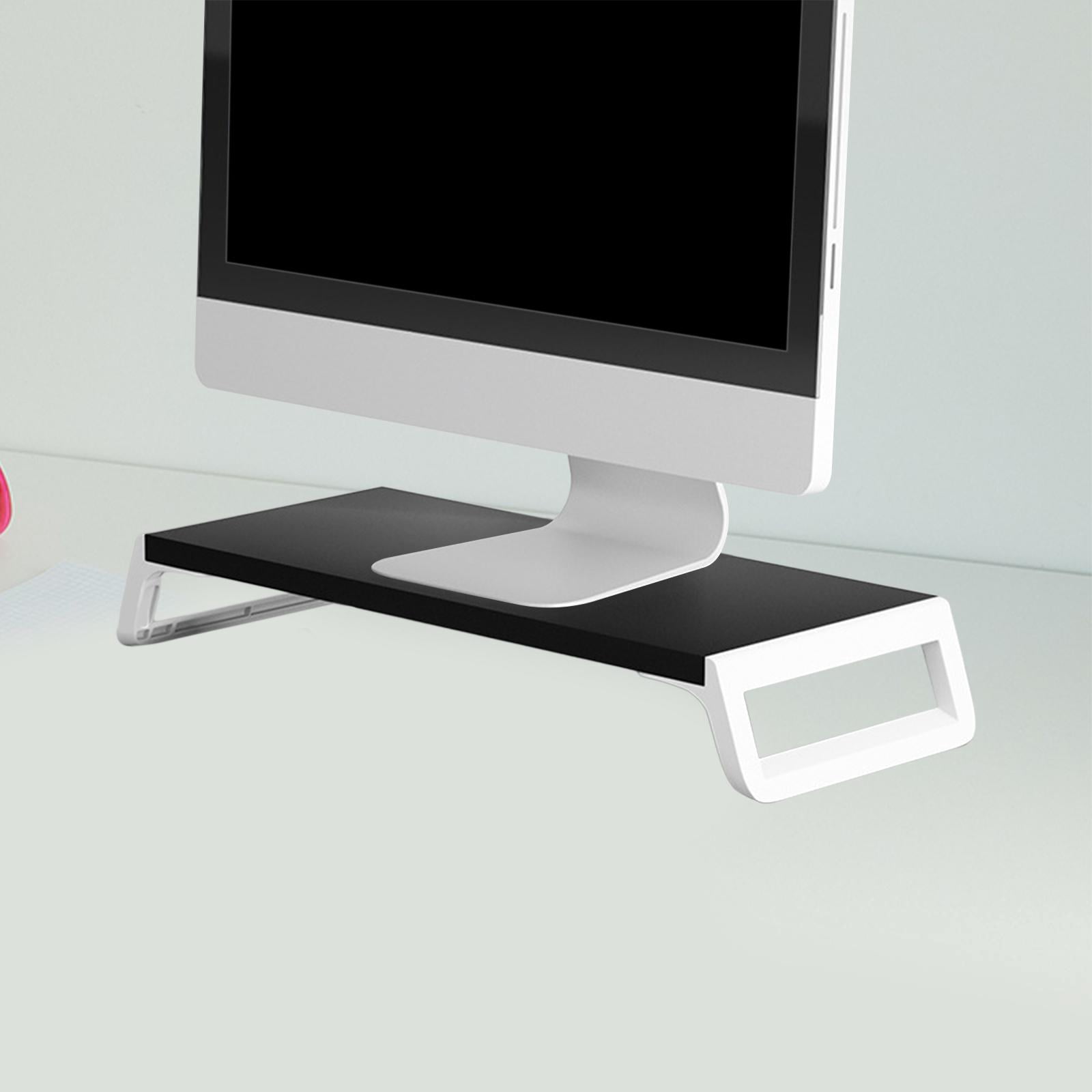 Rushawy Computer Riser, Stand Desk for Printer Desktop Shelf for black and white