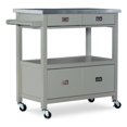 thumbnail image 1 of Linon Sydney Wood Kitchen Storage and Prep Cart in Gray, 1 of 18