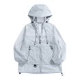 thumbnail image 2 of Sentmoon Chandails de Randonnée pour Femmes UPF 50+ Séchage Rapide Chandail de Bain Couleur Unie Manches Longues Col à Capuche Doux Coupe Régulière Chandails de Golf pour Femmes pour Voyage et Camping m, 2 of 6