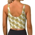 thumbnail image 4 of Uemuo Cartoon Honey Pot Bee Sunflower Pattern Women's Sports Bra - High Impact Support, Breathable, and Comfortable Athletic Bra for Running, Yoga, and Workouts, 4 of 9