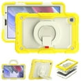 thumbnail image 6 of Samsung Galaxy Tab A7 Lite Case 8.7 Inch 2021,Rugged Protective Case with Tempered Glass Film 360° Rotatable Kickstand Handle Kid Proof Case for Galaxy Tab A7 Lite 8.7" SM-T220 T225 T227,Yellow, 6 of 11