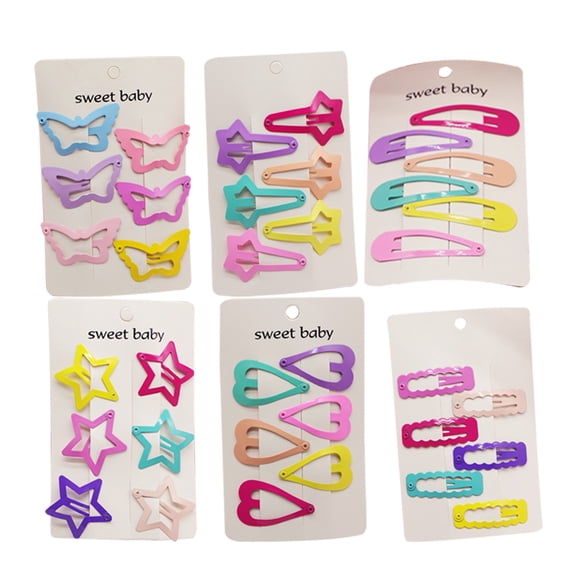 MEIBUTYUP Small Metal Hair Barrettes 36pcs Assorted Colors for Girls and Women Headdress Accessories