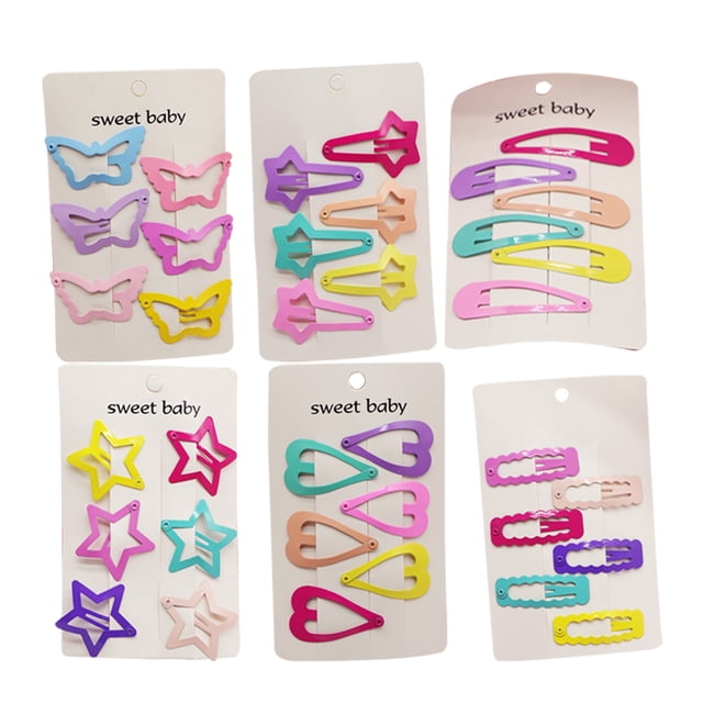 36pcs pinzas para el cabello coloridas encantadoras broches de color caramelo pasadores para el cabello sombreros accesorios para el cabello para niñas mujeres