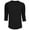Black/Black, variant on Men's 3/4 Sleeve Baseball Tshirt Raglan Jersey Shirt S-2XL