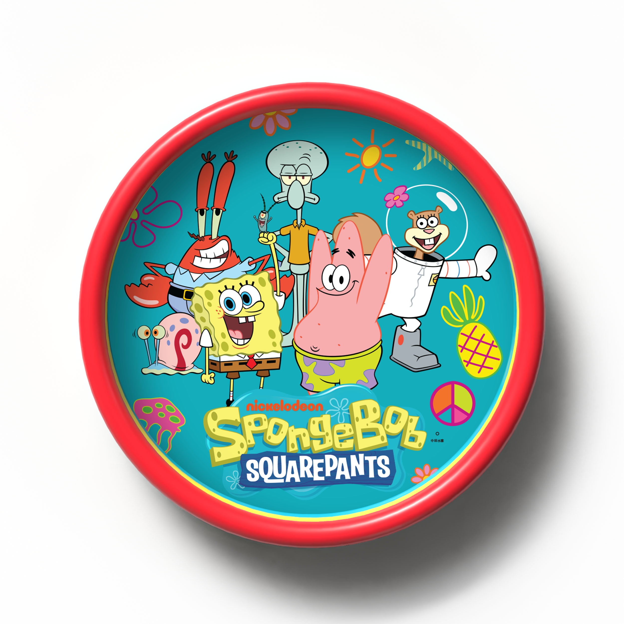 SpongeBob SquarePants 3-Ring Inflatable Swimming Pool, Portable Pool for Outdoor/Indoor Play, for Kids Ages 3+