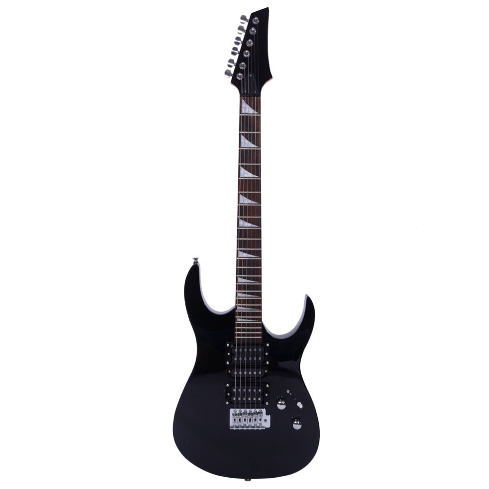 38.6" Electric Guitar - 6 String Guitars with 24 Frets, Basswood Body, Rosewood Fingerboard, HSH Pickup, Black
