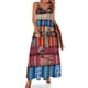 thumbnail image 1 of Vestido elegante sin mangas con estampado de garras en color morado y naranja para portón trasero, 1 of 7