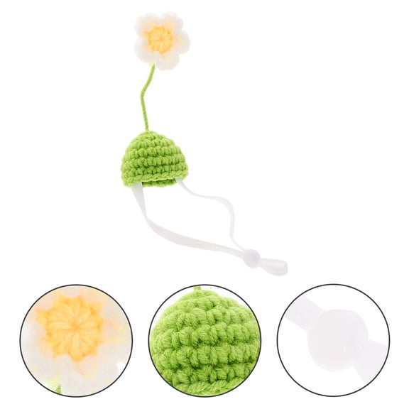 NICEXMAS Small Pet Hat Green Acrylic 1Set