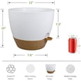 thumbnail image 2 of 12 inch Large Self Watering Pots, Plastic Planters with 60oZ Removable Deep Reservoir and Multi Mesh Drainage Holes for Indoor Outdoor Garden Plants and Flowers, White with Brown, 2 of 6