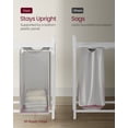 thumbnail image 6 of VASAGLE Laundry Hamper, Laundry Basket, Laundry Sorter with 3 Pull-Out and Removable Bags, Shelf, Metal Frame, 3 x 10 Gallons (38 L), Dove Gray, 6 of 7