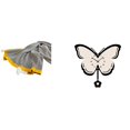 thumbnail image 1 of Manta Suave De Rayas De Estilo Rústico Para Dormitorio, Sofá, Cama, Silla, Con Reloj De Pared Decorativo De Mariposas, Acrílico Antitictac, Para Oficina, Comedor, Habitación Infantil., 1 of 8