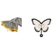 thumbnail image 1 of Manta Suave De Rayas De Estilo Rústico Para Dormitorio, Sofá, Cama, Silla, Con Reloj De Pared Decorativo De Mariposas, Acrílico Antitictac, Para Oficina, Comedor, Habitación Infantil., 1 of 8