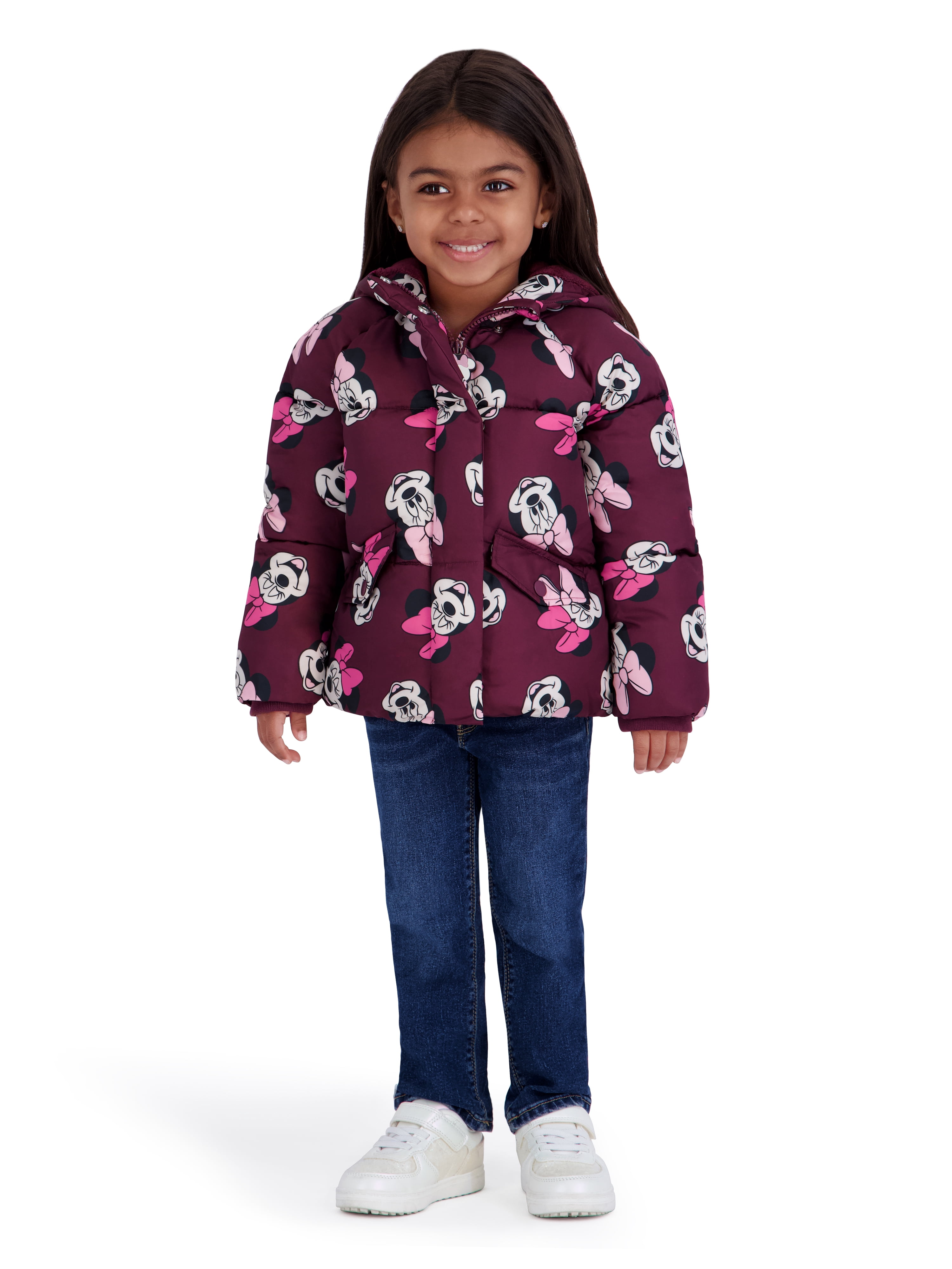 Minnie Mouse Toddler Girl Puffer Jacket, Sizes 12 Months-5T
