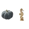 thumbnail image 1 of Encantadora Escultura De Calabaza De Peluche, Cojín Decorativo Y Figura De Resina Dorada, Adorno Para Dormitorio, Sofá, Oficina Y Sala De Estar., 1 of 8