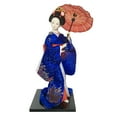 thumbnail image 4 of Muñecas con kimono de Geisha japonesa de 12 pulgadas, Kabuki antiguo Oriental, muñeca de Geisha asiática, estatuilla de señora para estante, decoració Azul oscuro, 4 of 8