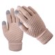 thumbnail image 3 of Qarigey Guantes tejidos de lana de Cachemira para mujer, guantes gruesos cálidos de invierno para pantalla táctil, mitones sólidos guantes y mitones Beige Qarigey AP000827-09, 3 of 6