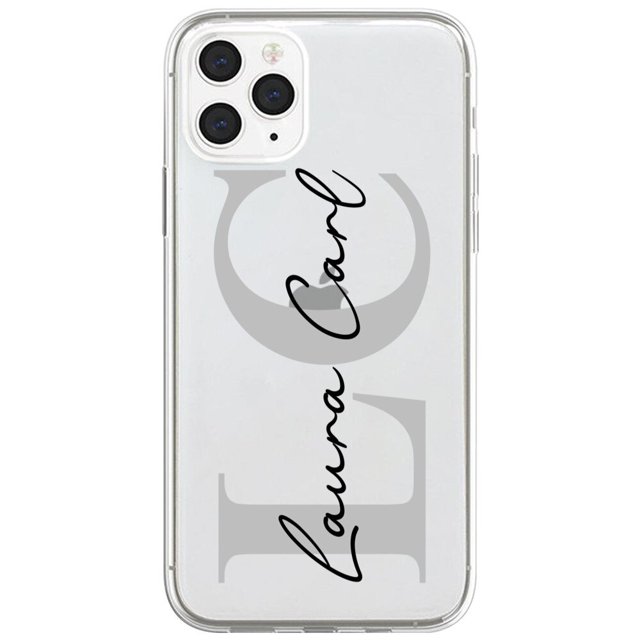 Nombre personalizado letras DIY para iPhone 14 13 Pro Max Funda 12 8 Plus SE 2020 Funda de silicona para niñas para iPhone 11 Pro Funda X XR 7 Tan Jianjun unisex