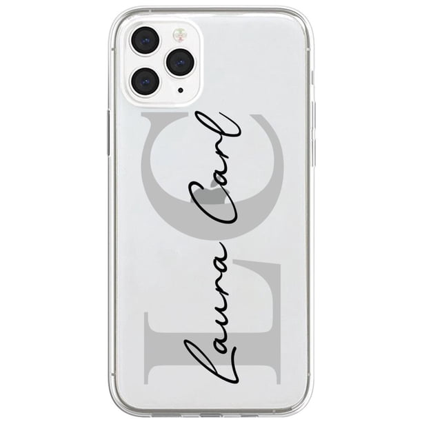 Nombre personalizado letras DIY para iPhone 14 13 Pro Max Funda 12 8 Plus SE 2020 Funda de silicona para niñas para iPhone 11 Pro Funda X XR 7 Tan Jianjun unisex