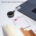 thumbnail image 3 of 2 Pcs Badge Holder Retractable Reel YOYO Clip Snap Button ID Card Key Black, 3 of 8