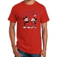 thumbnail image 2 of Mens Steamboat Willie T-Shirt - Vintage Classic Romance Cartoon Shirt, Red Medium, 2 of 3