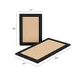 thumbnail image 2 of Bathroom Rug Set- 2-Piece Memory Foam Bath Mats in Tan with Black Trim- Non-Slip Absorbent Runner for Shower, Tub, Sink or Kitchen by Somerset Home, 2 of 3