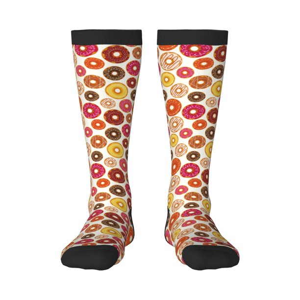 Balery Donut Calcetines novedosos Calcetines deportivos Calcetines hasta la rodilla Calcetines de algodón Calcetines originales y geniales