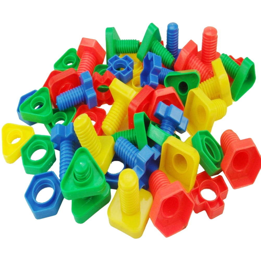 Buy Jumbo Nuts & Bolts Set Montessori Materials Fine Motor Fidget Bath