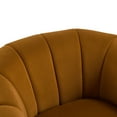 thumbnail image 5 of Rune Modern 360-Degree Swivel Barrel Club Chair, Velvet Upholstered Accent Chair, Turmeric, 5 of 8
