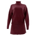 thumbnail image 4 of Karight Womens Skirt 2 Piece Sweater Set Long Sleeve Crewneck Sweaters Pleated Mini Skirt Knit Lounge Sets, 4 of 8