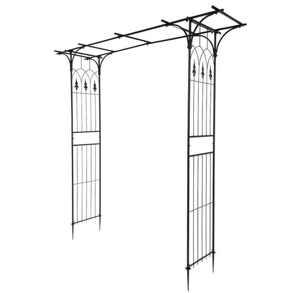 WgoodW Outdoor Metal Garden Arch | Gothic Arbor with Decorative Scrollwork, Heavy-Duty Garden Trellis for Climbing Plants & Wedding Decor