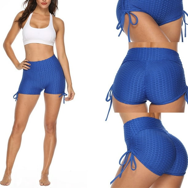 Women Yoga Pants Sport Elastic Hot Shorts Women Home Solid Skinny Shorts  Pants 