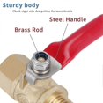 thumbnail image 4 of 1/4 Inch Ball Valve Npt Air Compressor Brass Valve Female Male Shut Off Small - Ri, 4 of 5