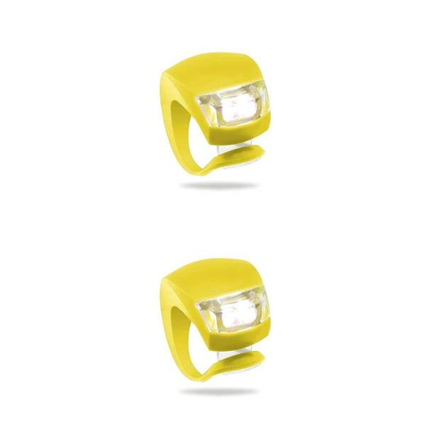 Naiovety 1/2/4 Uds. Luz delantera LED para bicicleta, linterna para bicicletas de montaña y carretera, lámpara de faro ajustable, accesorios Amarillo 2Conjunto