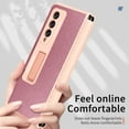 thumbnail image 7 of ELEHOLD for Samsung Galaxy Z Fold 4 Rugged Case, Hard PC＋Soft TPU Screen Protector Invisible Kickstand Hidden Bracket Anti-Scratch Shookproof Folding Case for ZFold 4 2022 7.6 inch, Pink, 7 of 7