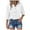 White, variant on TTUHYWXI Womens Oversized Button Down Blouse Top Collared Long Sleeve Gauze Shirts (Black, S)