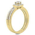 thumbnail image 2 of Dazzlingrock Collection 0.55 Carat (ctw) 14K Round Diamond Ladies Halo Engagement Bridal Ring Set 1/2 CT, Yellow Gold, Size 6.5, 2 of 4