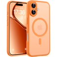 thumbnail image 1 of Funda de teléfono TOCOL para iPhone 17 con protección de cámara completa, color naranja, 1 of 7