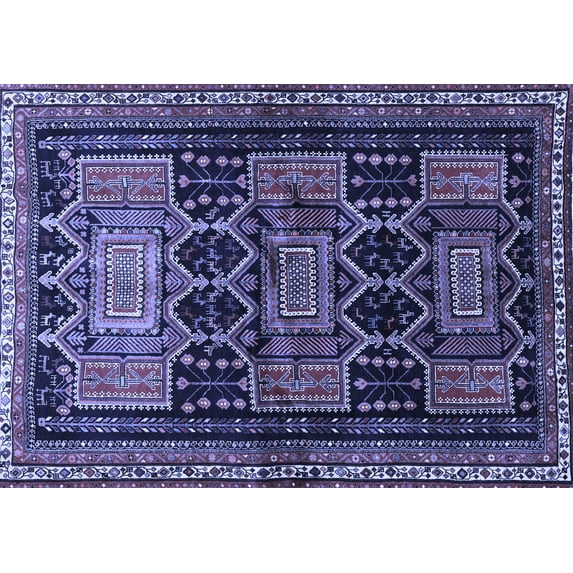 Ahgly Company Indoor Rectangle Persian Blue Traditional Area Rugs, 2' x 3'