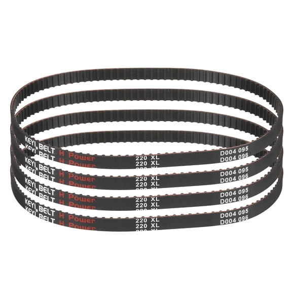 4pack 220XL 037 Timing Belt 110 Teeth Rubber Geared Cogged Belt, 0.20" Pitch