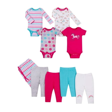 Star-Pack Mix 'n Match Outfits, 8pc Baby Shower Gift Set (Baby Girls)